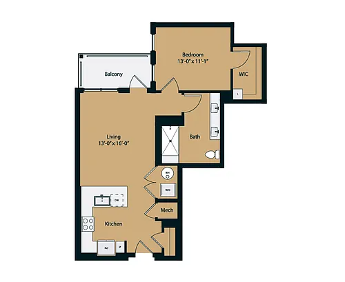 Floor plan 1B