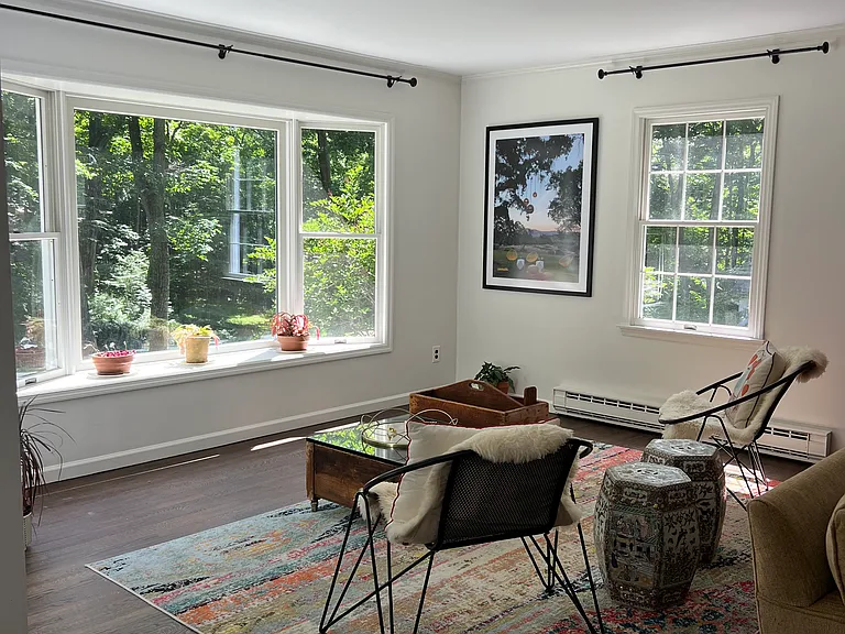 Spacious sitting room with views