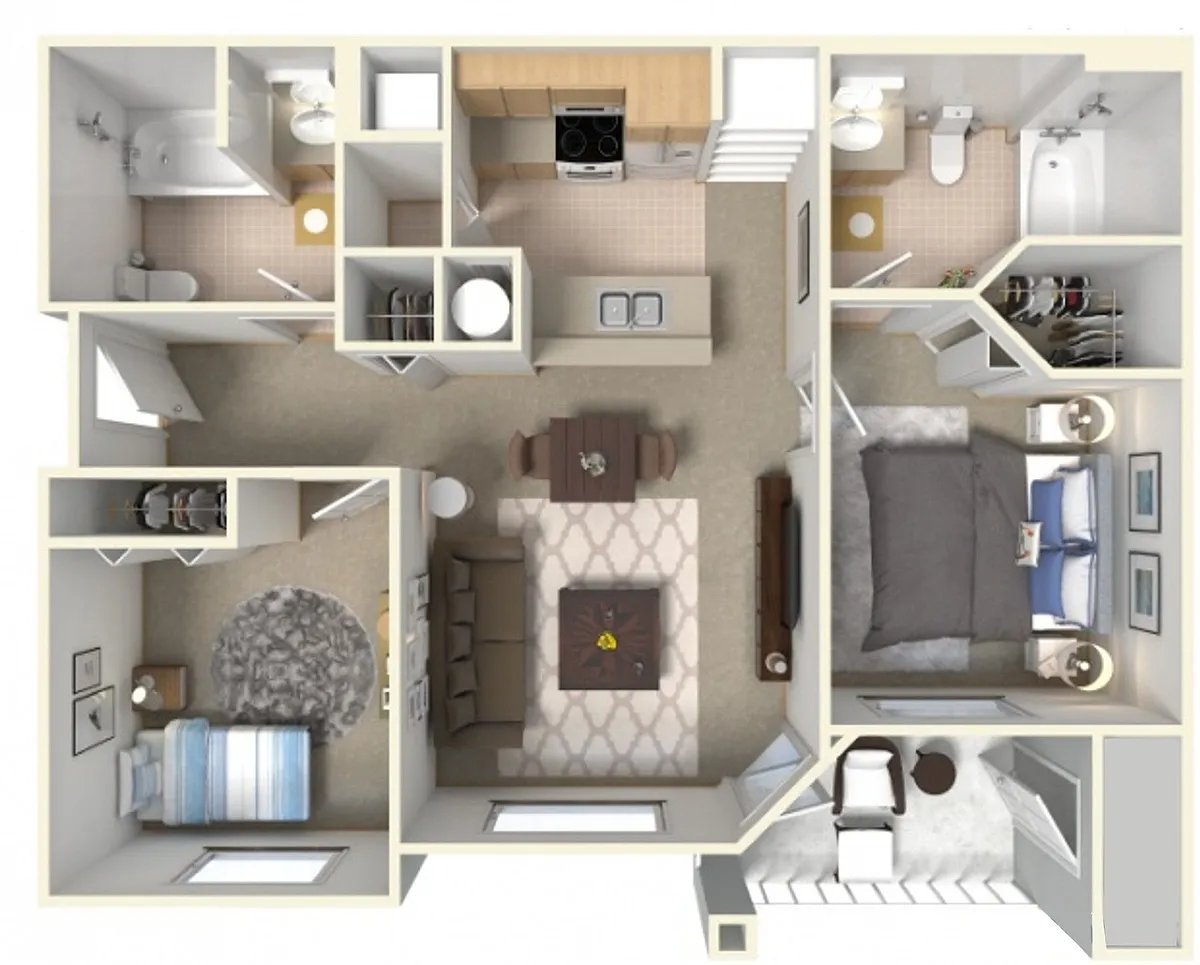 Floor plan 2X2 INT-T