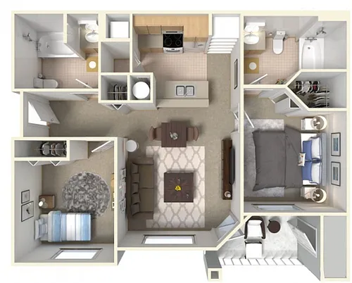 Floor plan 2X2 INT-T