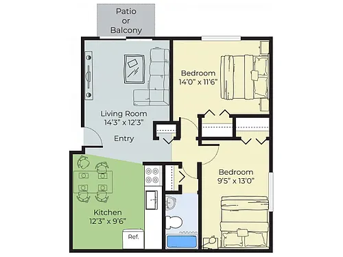 Floor plan Monroe