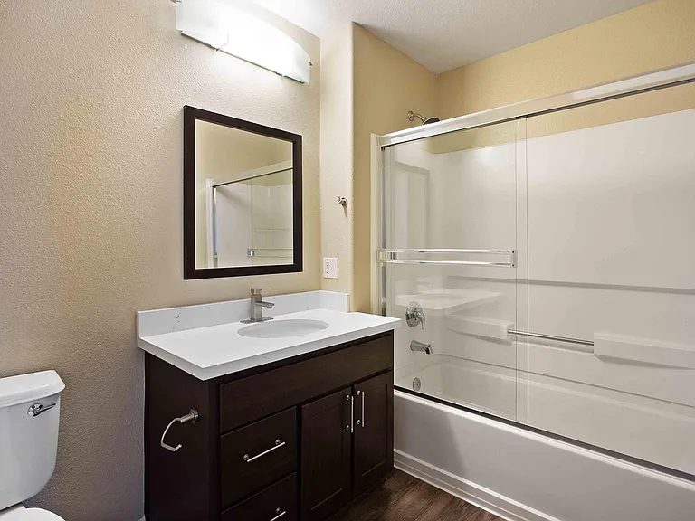 Modern bathroom design at Renaissance Apartment Homes in Santa Rosa, California