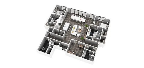 Floor plan Penthouse - Three Bedroom