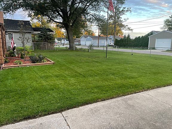 Manicured front lawn