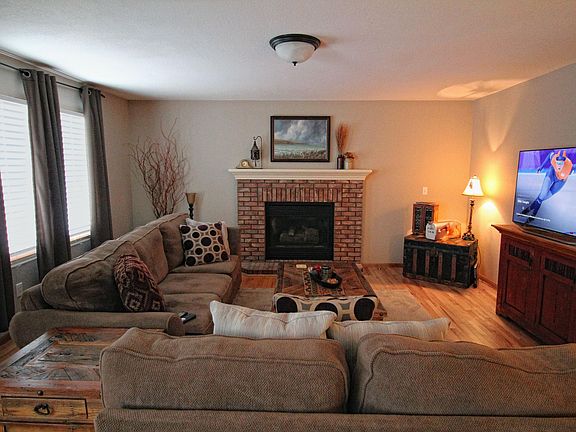 family room with gas fireplace