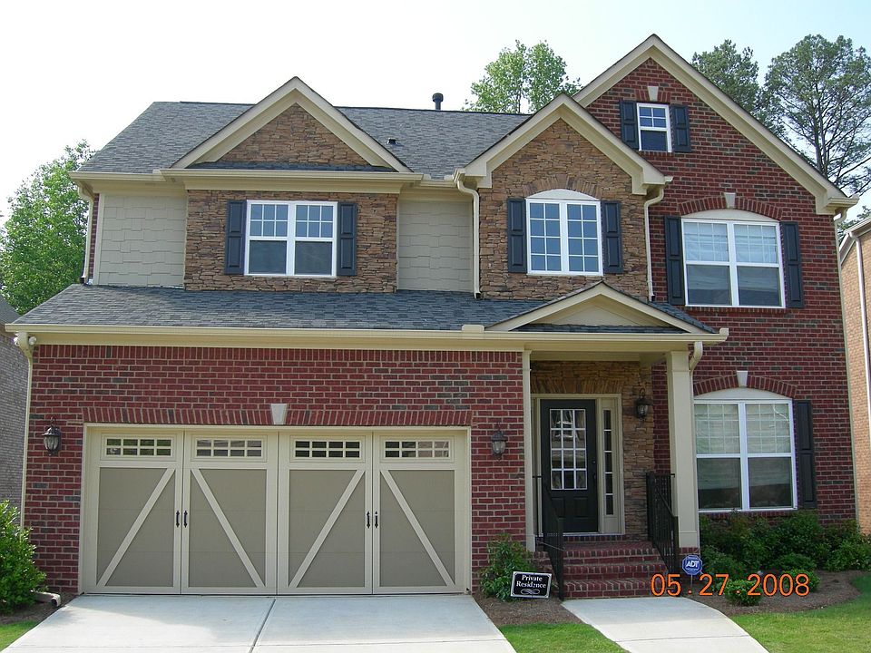 three sided brick home