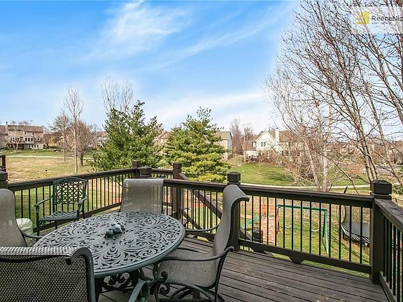 Bird's eye view of the 2.2 acre greenspace and trails from you deck off of the breakfast room.