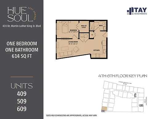 Floor plan 1B1B-B