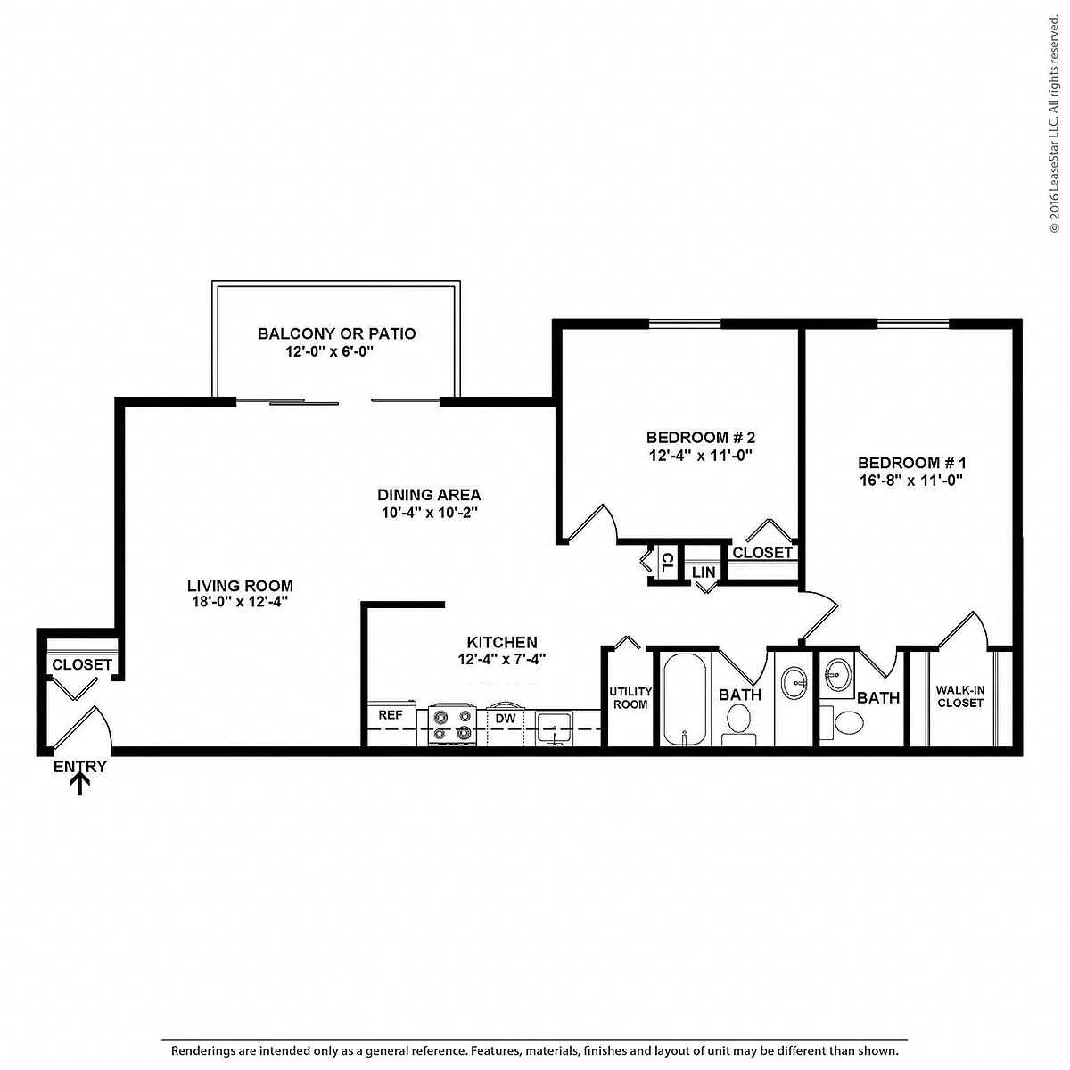 Floor plan Crescent Townhome
