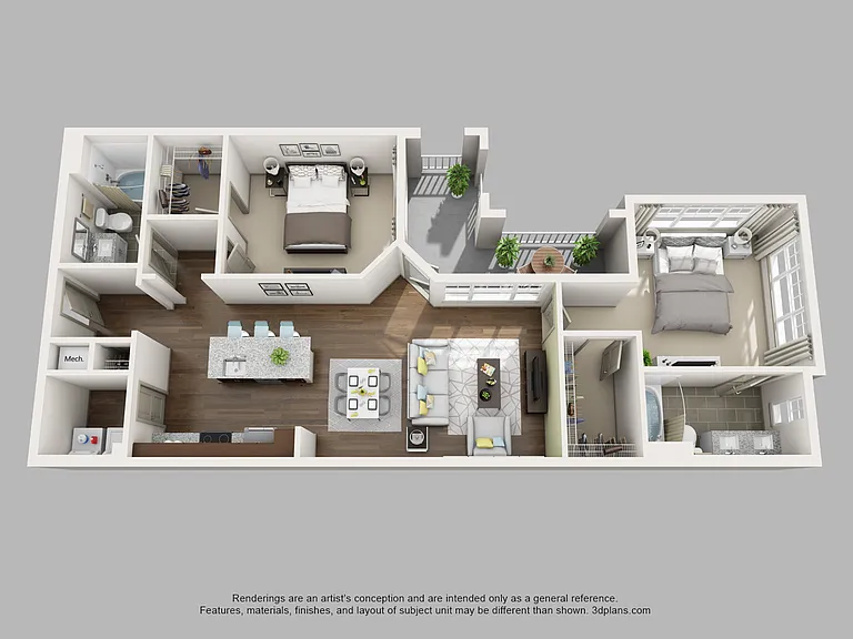 Element South - B4 - 2 Beds - 2 Baths - 1122 Sq. ft.