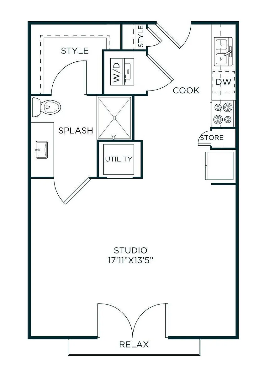 Floor plan Studio A