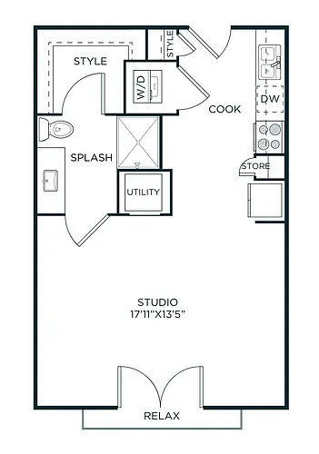 Floor plan Studio A