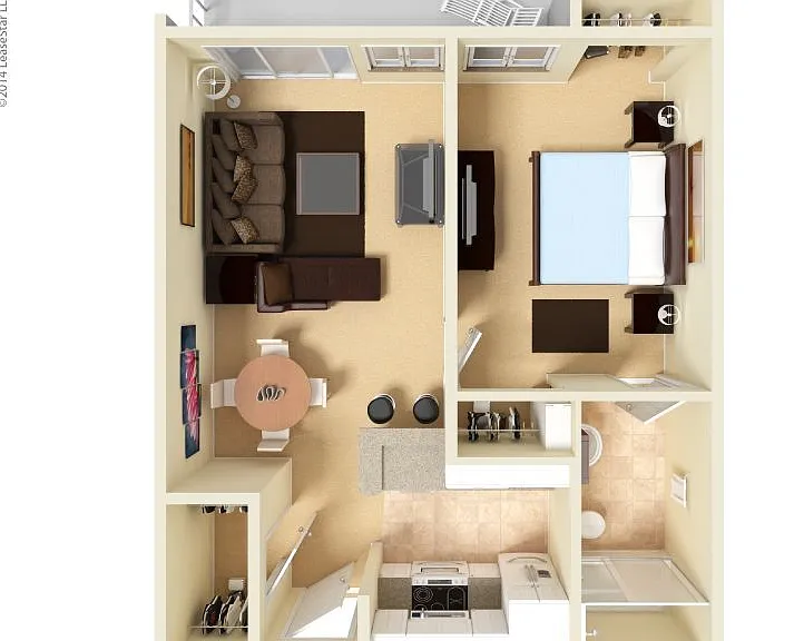 Medium 1 Bed 1 Bath