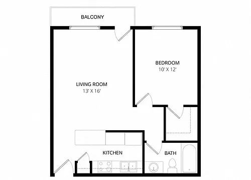 Floor plan 1 BR