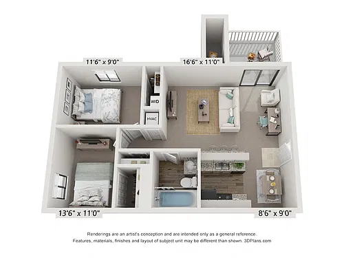 Floor plan Creekbend - Renovated