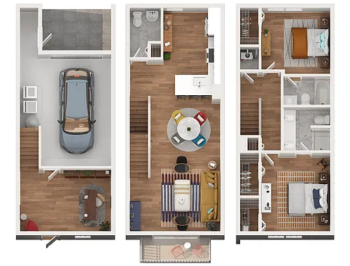 Floor plan Premier TH3 + Den