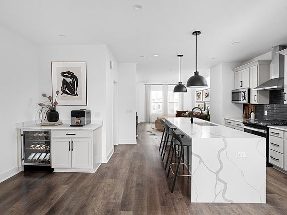 Natural Quartz Countertops w Waterfall Edge