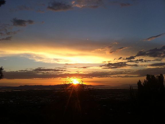 Sunset view from front porch