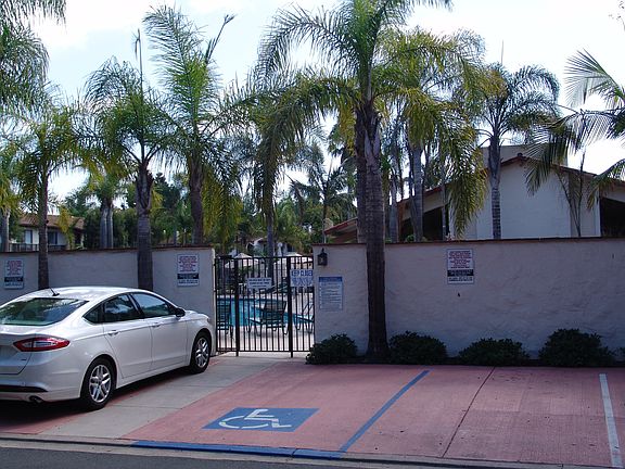 Parking area by pool