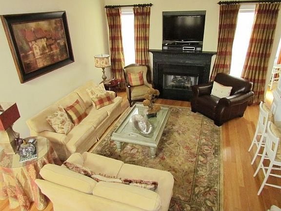 Gas Fireplace & Hardwoods in Family Room