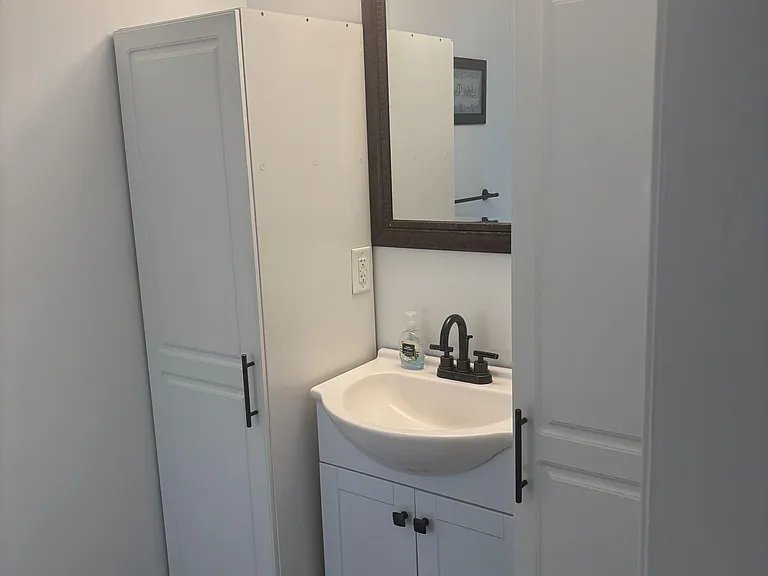 Private bathroom with extra storage
