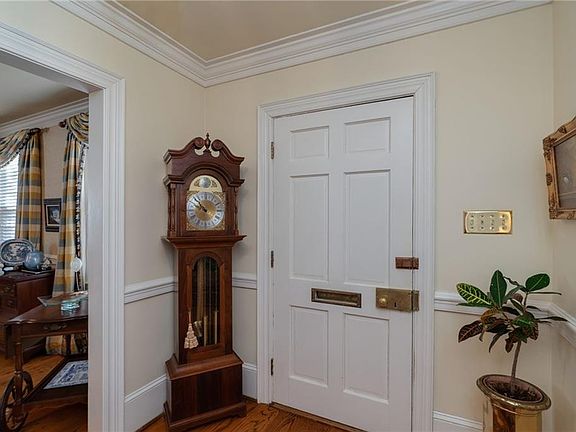 Front Door with Beautiful Brass Locks and Accents