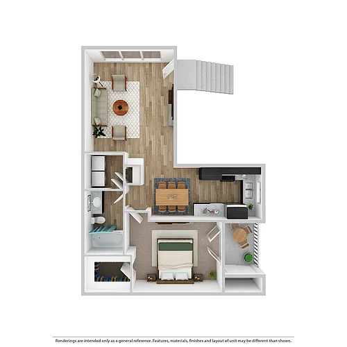 Floor plan 1x1 Large