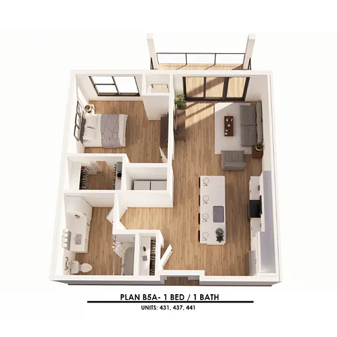 Floor plan B5A 1x1