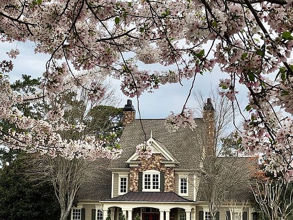Club house during Cherry blossam