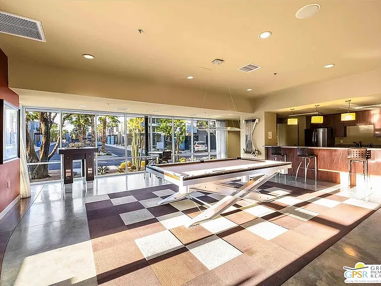 Club House: Pool Table and Kitchen