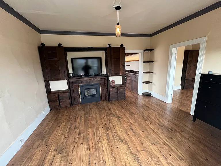 Big Living Room with Victorian Built In Features