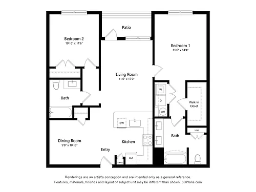 Floor plan B2P - Patio