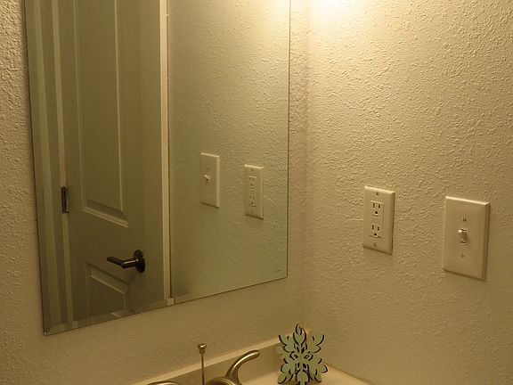 New bathroom vanity, with new lighting fixture