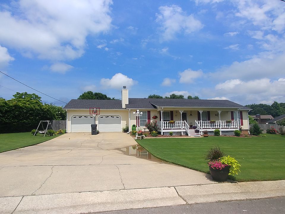 House on beautiful lot.