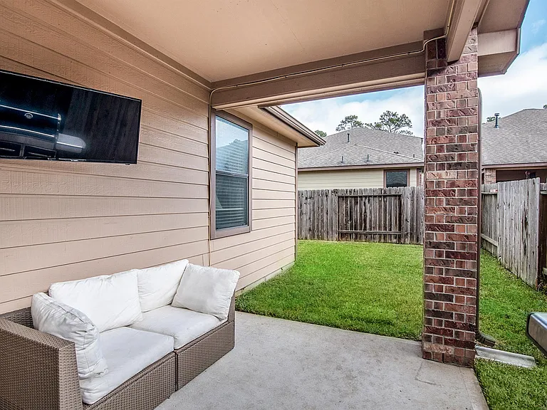 Covered patio for year-round outdoor living