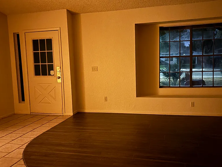 Entryway and living room