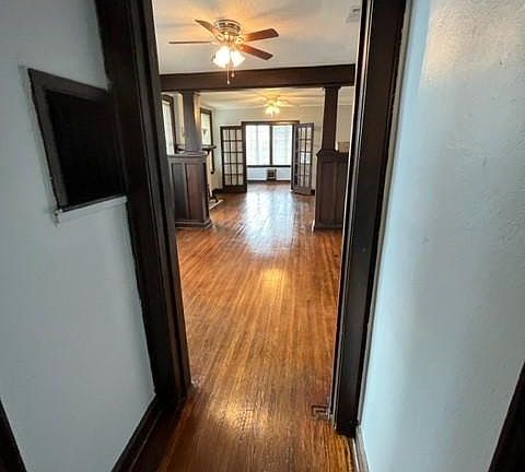 Hallway from kitchen-bath to front rooms