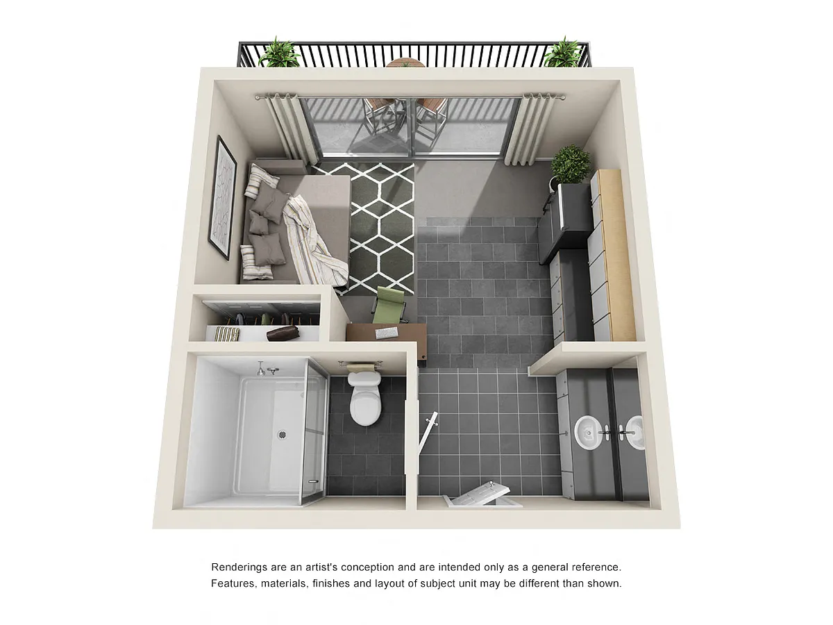 Floor plan Studio B
