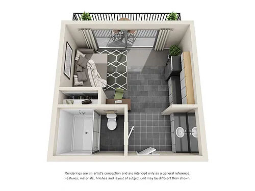 Floor plan Studio B