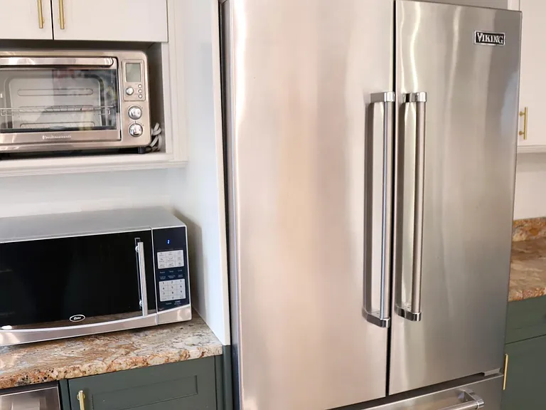 Stainless Steel appliances. Viking Refrigerator.