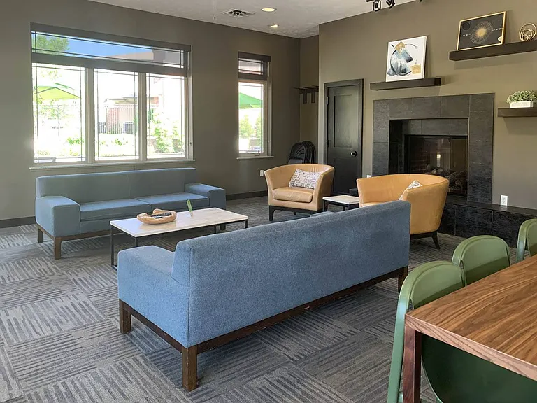 Catch up with friends and neighbors in our inviting lounge spaces.