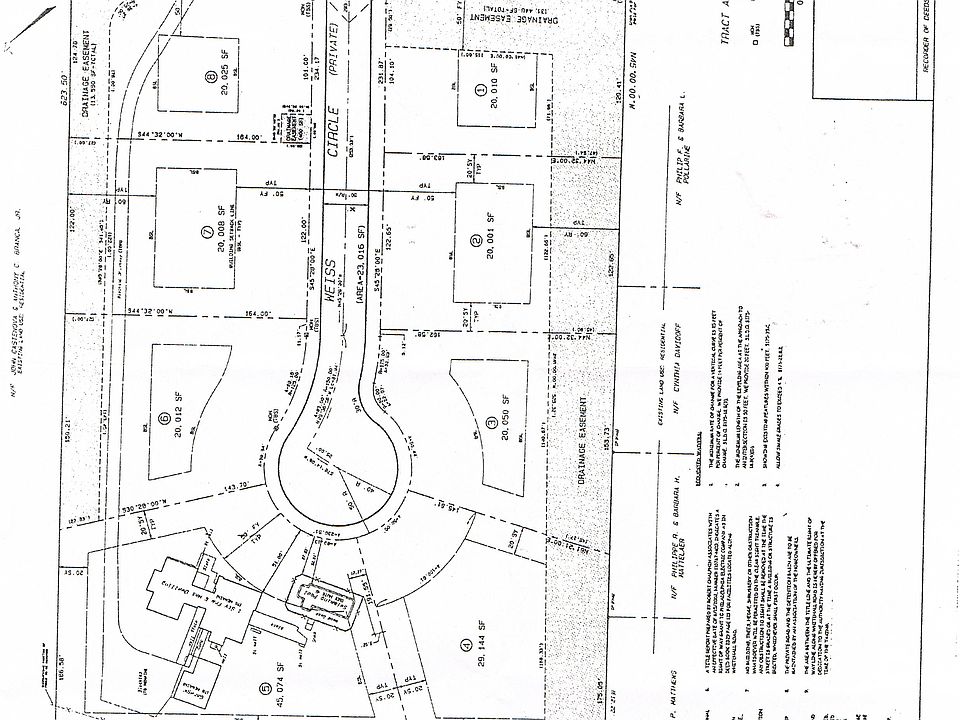 Approved 8 lot subdivision