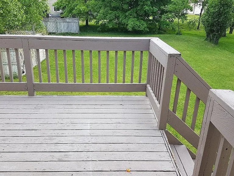 Large deck over looking huge yard