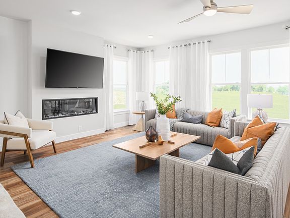 Modern Fireplace in the Gathering Room