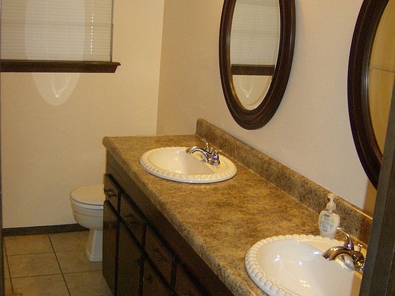 Hall bathroom vanity room for two!