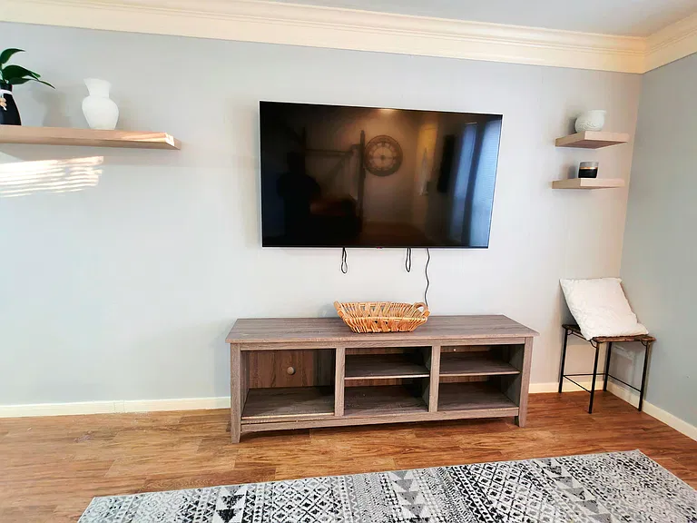 Living room with 65 inch Smart TV