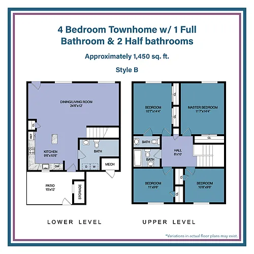 Floor plan 4 Bed Style B