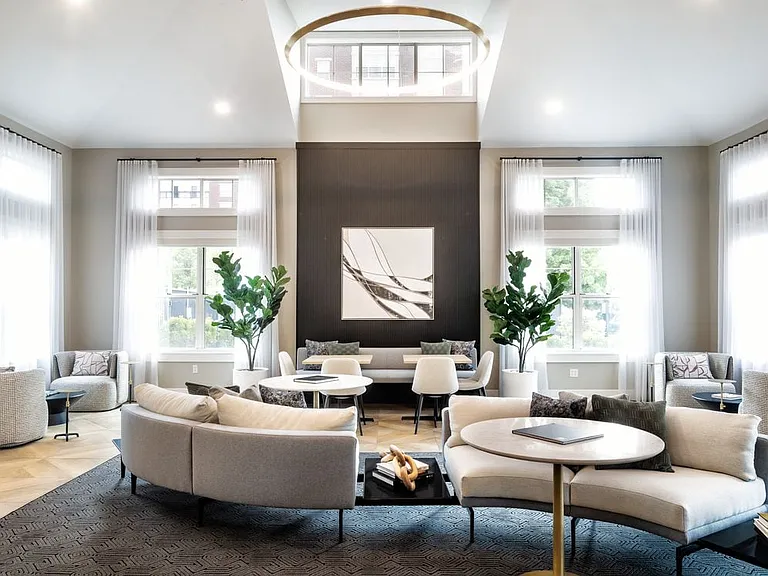 Work lounge with multiple seating areas
