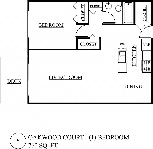 Floor plan One Bedroom A