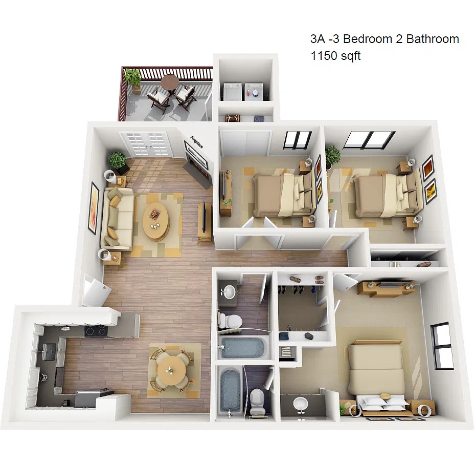 Floor plan 3A
